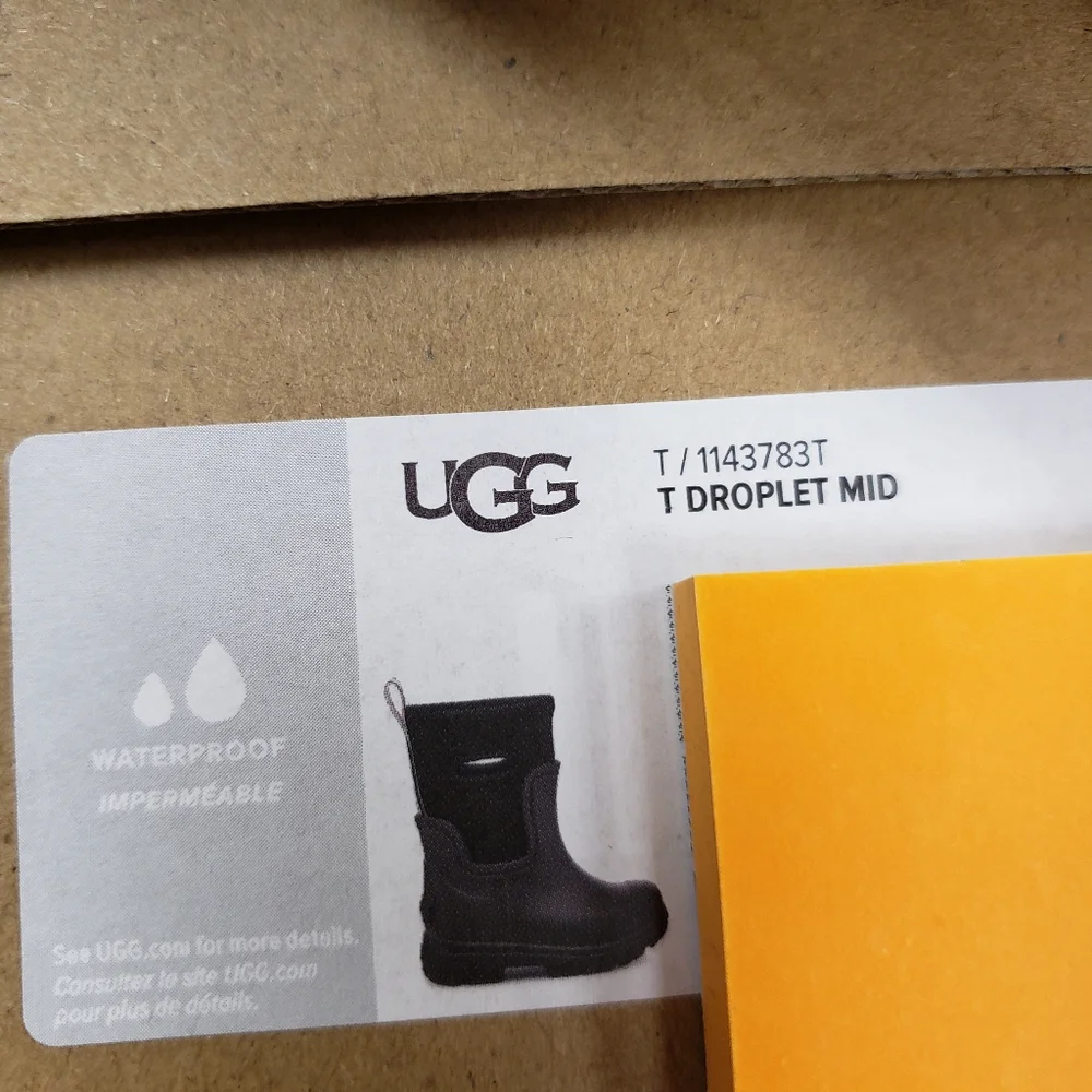 UGG Droplet Mid Kid’s Waterproof Rain Boots NWT